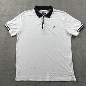 Blac Du Nil Polo Shirt Adult Medium White Short Sleeve Luxury Casual Men's